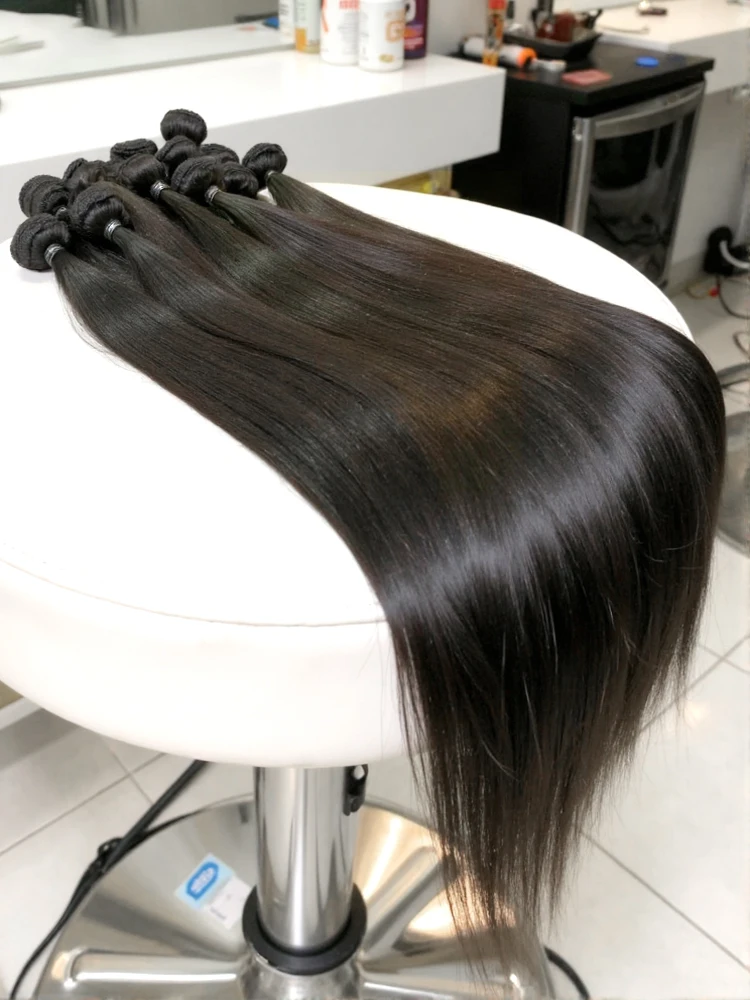 

Наборы прямых человеческих волос 30-40 дюймов, 1/3/4 пучка, необработанные волосы, 100% натуральные человеческие волосы, бразильские девственные волосы, натуральный цвет