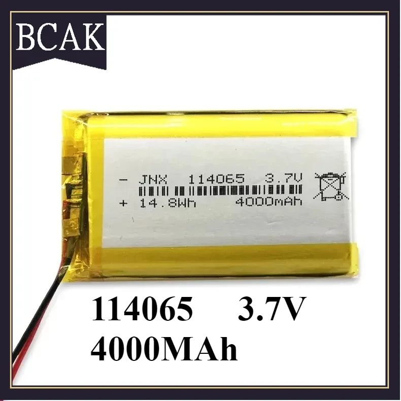 BCAK Style 3.7V 114065 4000mAh Large-capacity Polymer Lithium Cells Bluetooth Speaker Shaver Beauty Instrument Mobile Power Bat