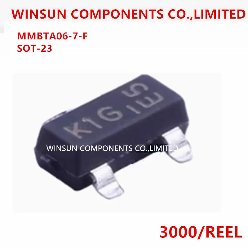 

(3000/REEL)100% New Imported Original MMBTA06-7-F SOT-23 "K1G"