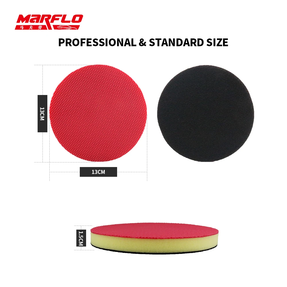 MARFLO-Magic Clay Pad Bar Mitt, Car Care Wash, Limpeza, Esponja De Polimento, Aplicador De Cera, Reparação De Pintura Do Carro, Pele Auto, 130mm