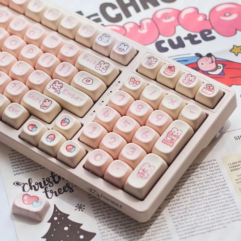 144 Key Snack Zoo Keycaps MOA Cute Cartoon Keycap Mechanical Keyboard MX PBT Key Cap For MAC F75 61 64 68 78 84 87 96 98 104 108