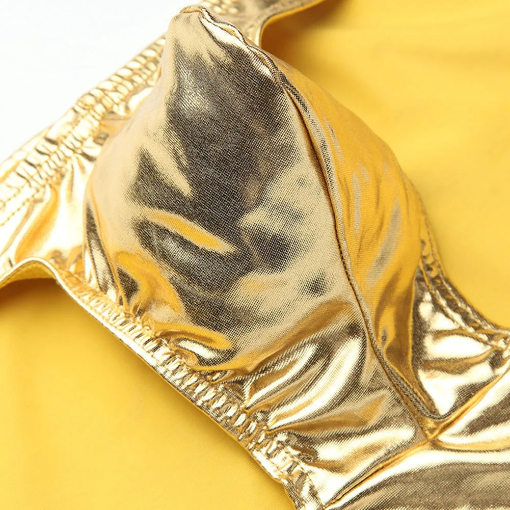 

Мужское нижнее белье, 5-цветные трусы, выпуклая сумка, искусственная кожа, нижнее белье с низкой талией, сексуальные трусики для ночного клуба