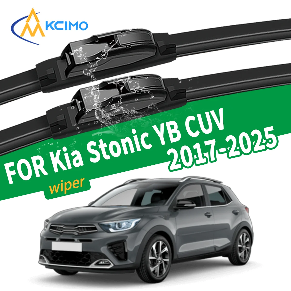 

New Silent Wiper Blades for Kia Stonic YB CUV 2017-2025 High Quality Natural Rubber Replacement