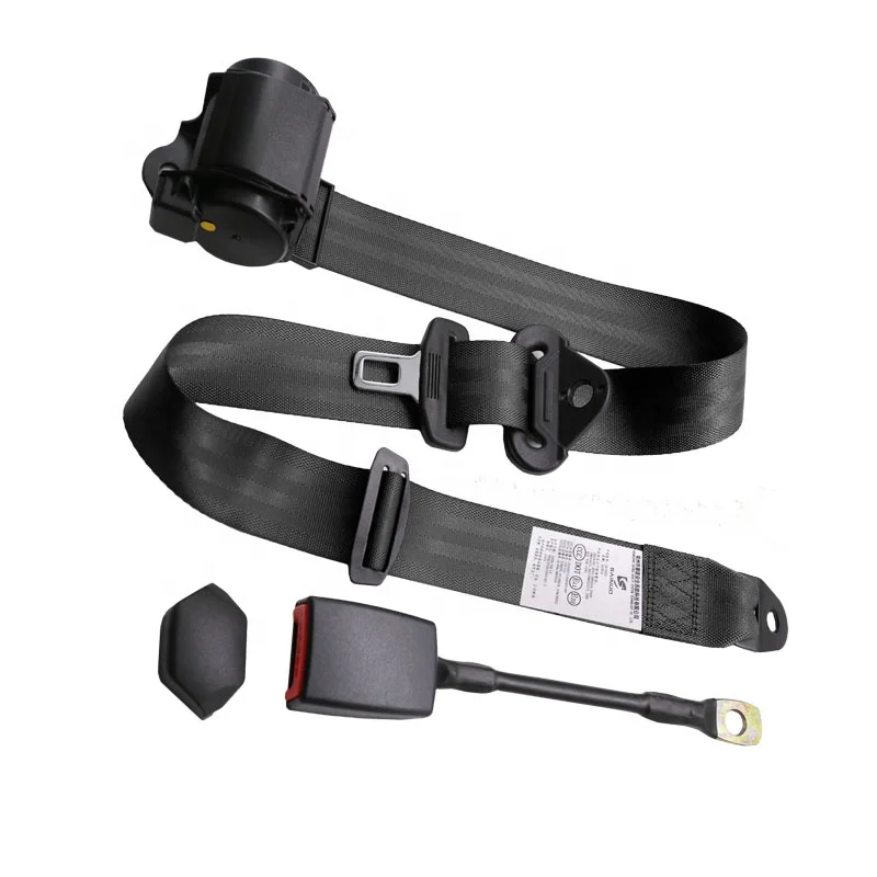 

Sports Style 3-Point Retractable Car Seat Belt Safety Steel Wire Rope with Polyester ABS Buckle Lock Vehicle Safety Harness