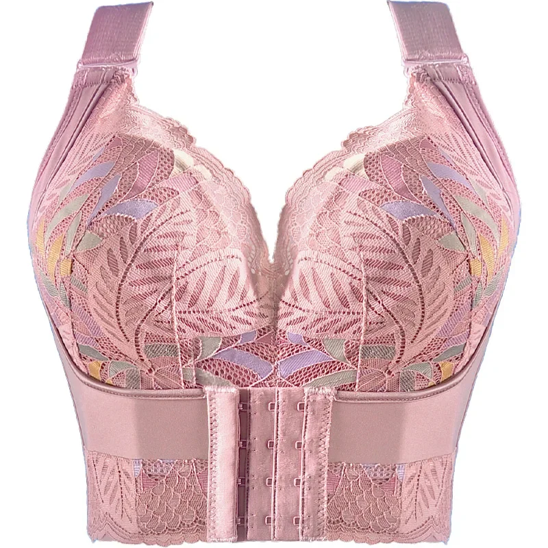 Women Vest Bra Brassiere Wire Free C / D Cups 36 38 40 42 44 46 Red Blue Black Push Up Bras for Women Underwears