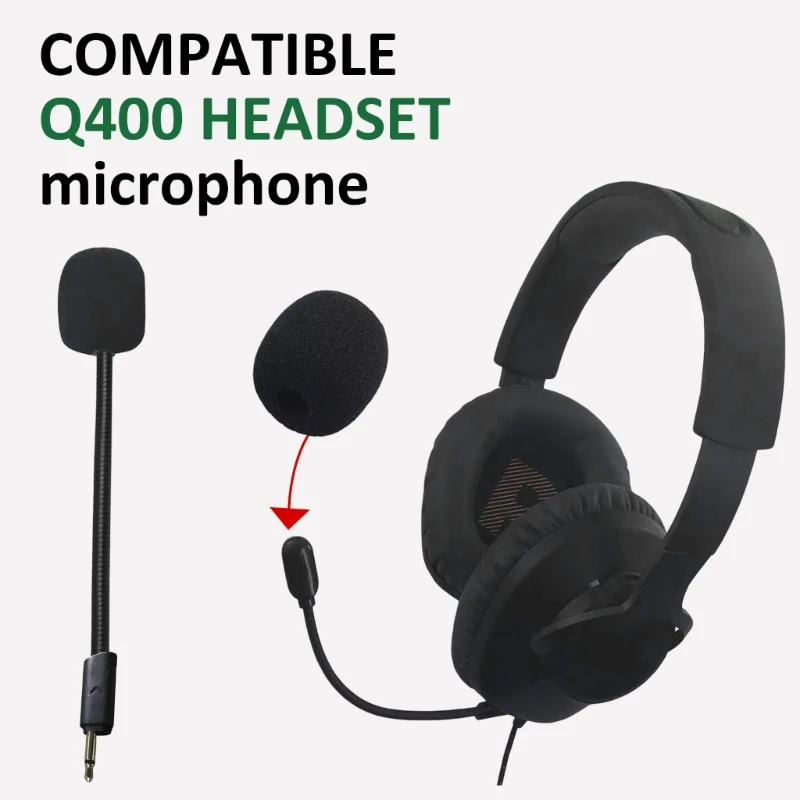 Micphone Replacement Mic Headsets 3.5mm Mic Boom for Quantum 400 Headsets