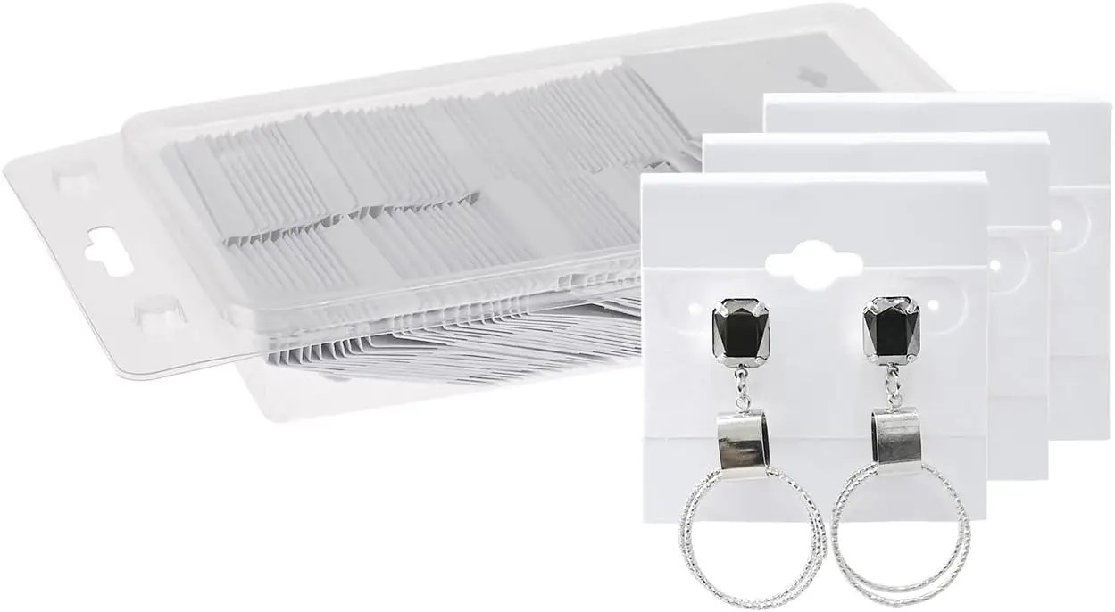 

Белые бархатные карточки для демонстрации серег, 100 штук, с 6 отверстиями для организации ювелирных украшений