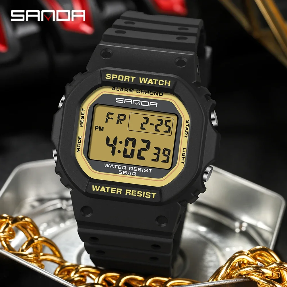 SANDA 2107 Children Watch Men Waterproof Sport Watches Boy Girl Electronic Watch Relogio Masculino LED Lamp Display Wristwatc view 3