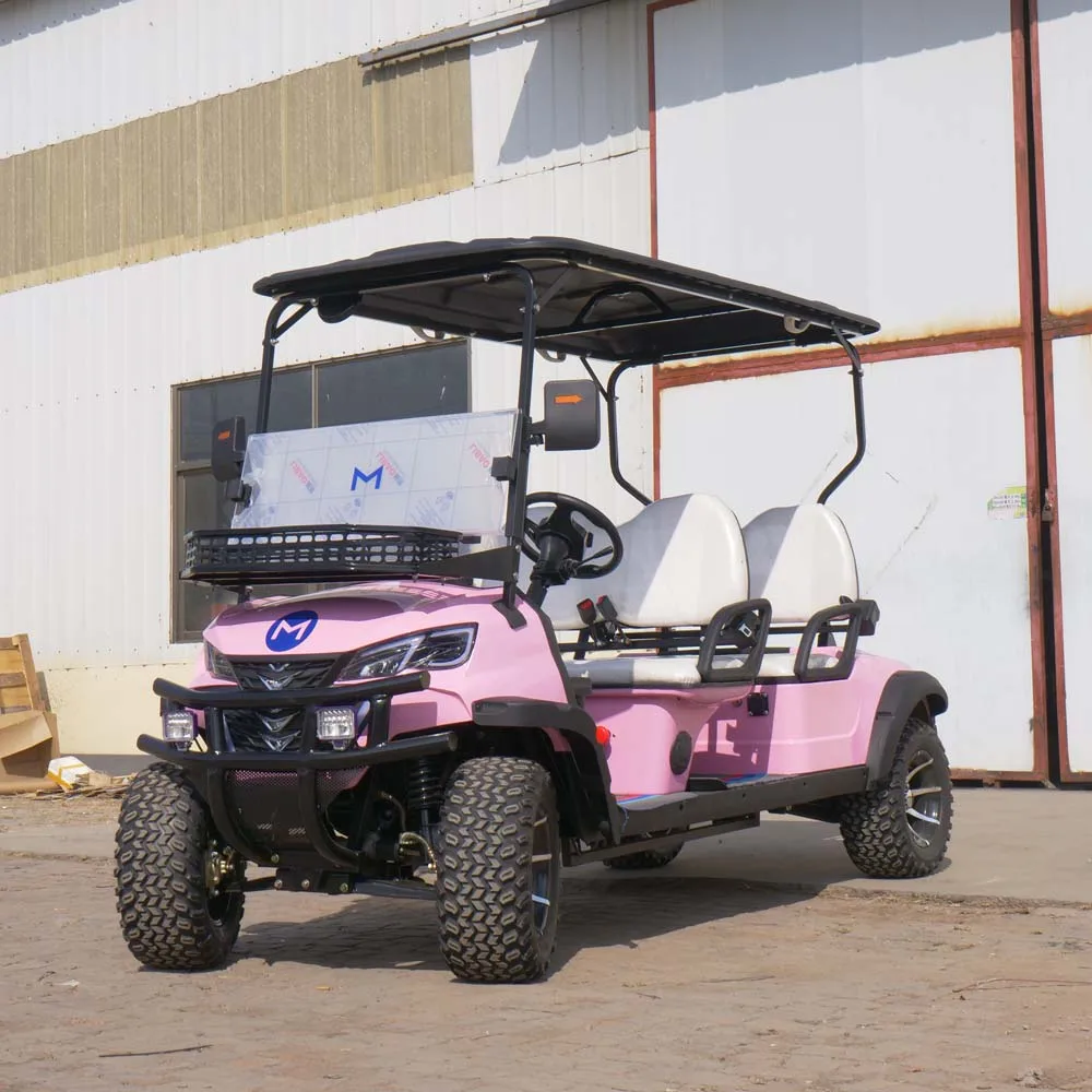 Pink Golf Cart Off-Road Vehicle Combines Gentleness And Wildness Perfectly, Electric Golf Cart Is In High Demand