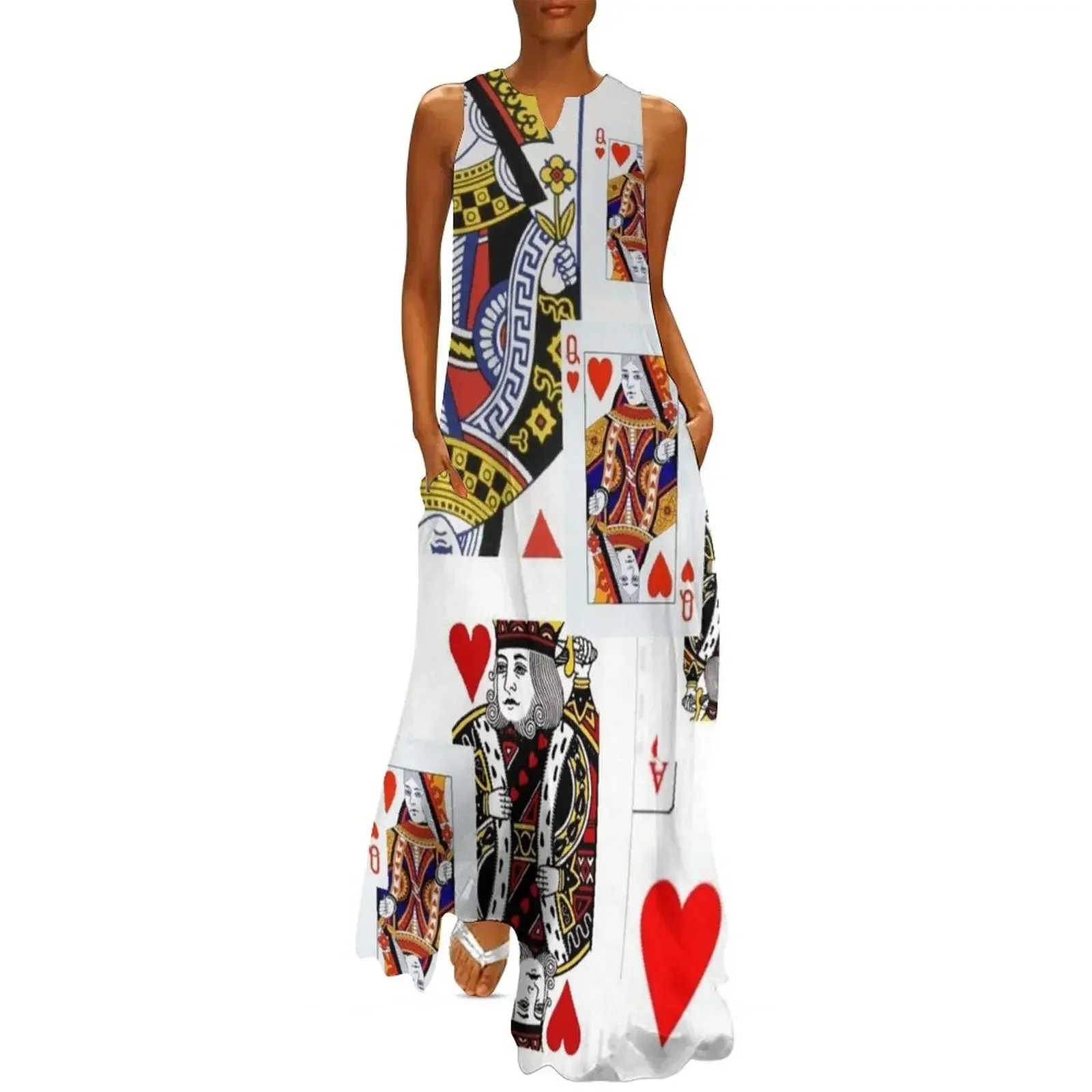 

ROYAL COURT RED HEARTS CASINO NIGHT CARDS Long Dress women dresses Party dresses for women Women's summer long dress Dress