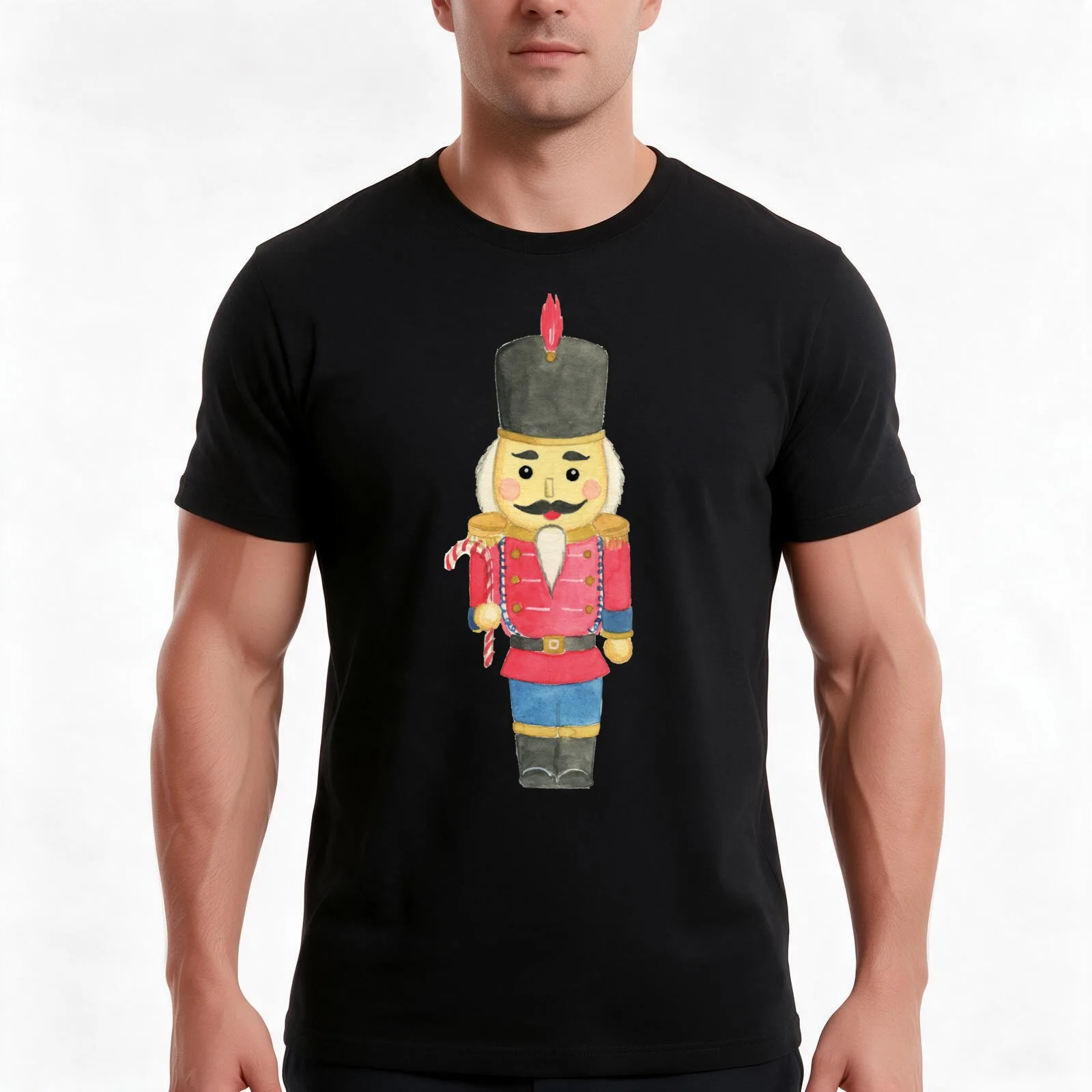 Nutcracker T-Shirt, Summer Casual Cotton Tee, Oversized Streetwear Tops, Vintage Graphic Print, Loose Fit Short Sleeve