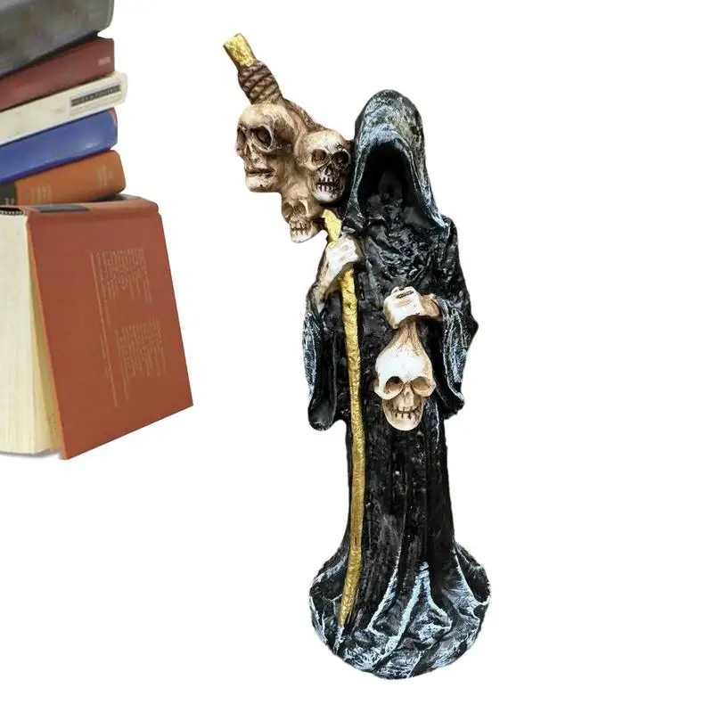 Stylish Resin Grim Reaper Desktop Ornaments Halloween Modern Grim Reaper Craft Statue Desktop Ornaments For Home Workplace