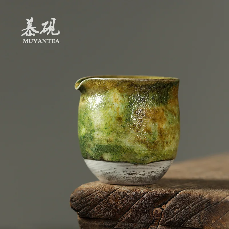 Muyan Japanese Style Shino Ware Fair Handmade Ceramic Divider Wood-Fired Kiln Tea Set Even Cup