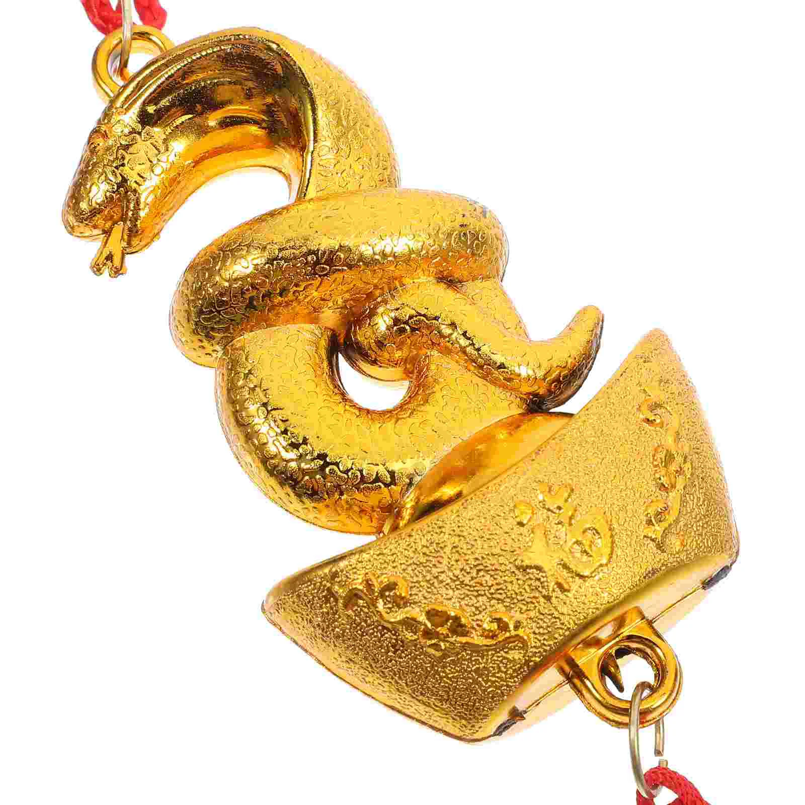 6 Pcs Year of The Snake Decorative Pendant Front Door Gifts Ingots Spring Festival Plastic New Car Decorations