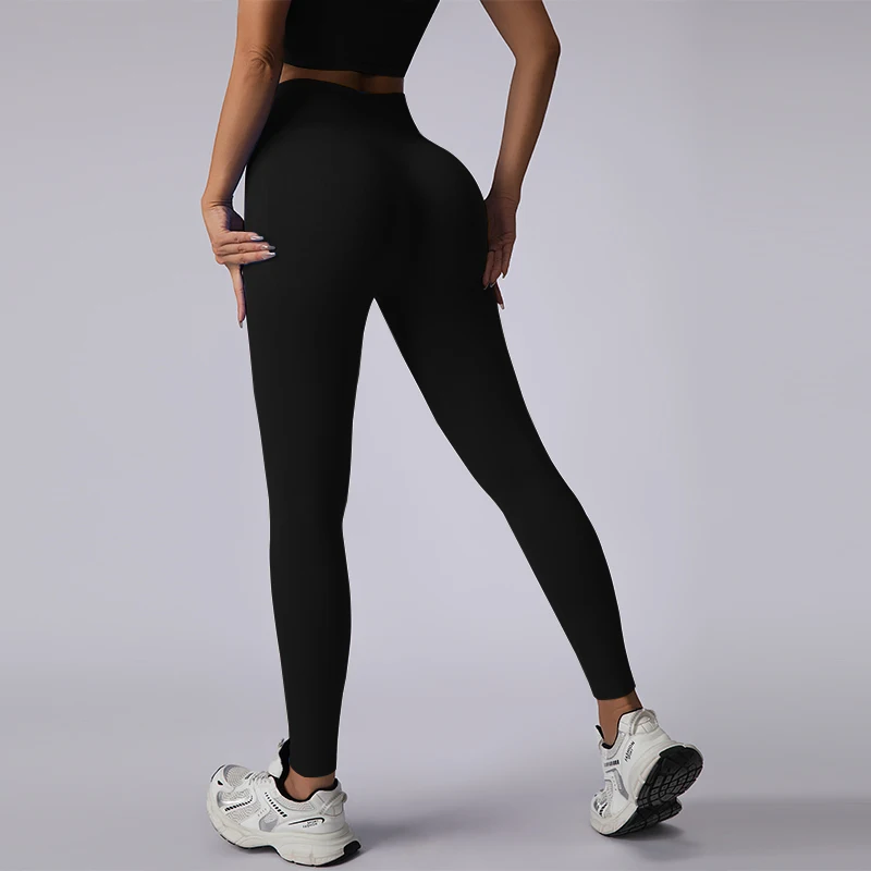 Nahtlose Damen-Gym-Leggings mit hoher Taille, Push-Up-Yoga-Sportleggings, hochelastische Fitness-Laufhosen, Hüftlift-Gymwear – Detail 10