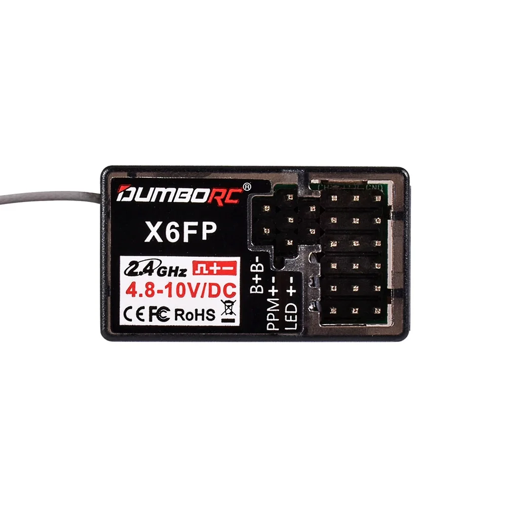 DUMBORC X6FP odbiornik RC bezprzewodowy moduł autokaru 6CH kontrolny napięcia powrotnego dla 2.4GHZ nadajnika X5P/X6PM/X10P/X6P RC