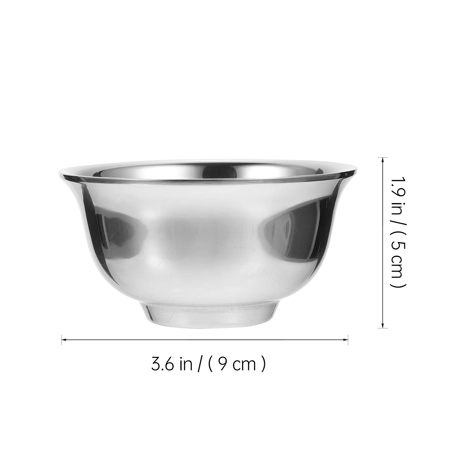 

Stainless Steel Men's Shaving Soap Foam Bowl Large Diameter Durable Thick Material Barber Shaving Cream Bowl Home Use