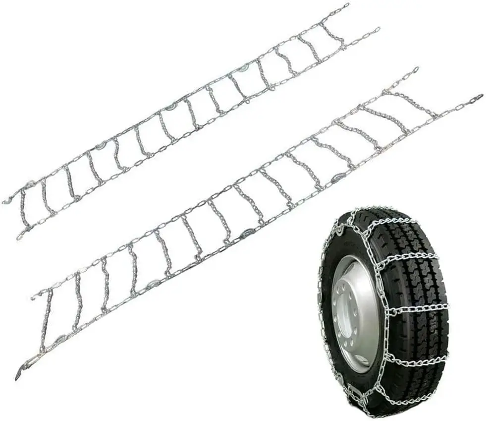 

Комплект из 2 усиленных цепей для зимних шин для грузовиков и внедорожников, 22,5 дюйма, с улучшенным сцеплением и одобрением DOT