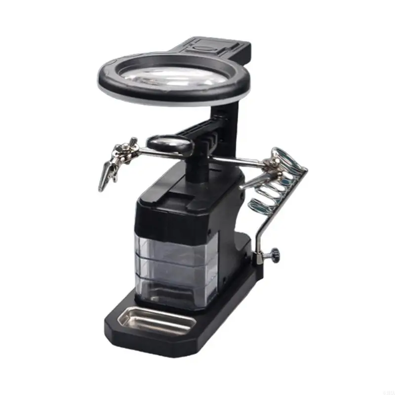 

63HA Adjustable LED Lighted Glass LED Illuminated Metal Clamp for Detailed Work In Electronics & Crafts