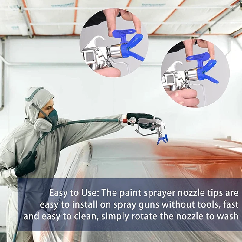 Imagem -02 - Airless Pintura Pulverizador Bico Dicas Grupo Pulverização de Peças de Máquina Dicas de Pulverização Reversíveis