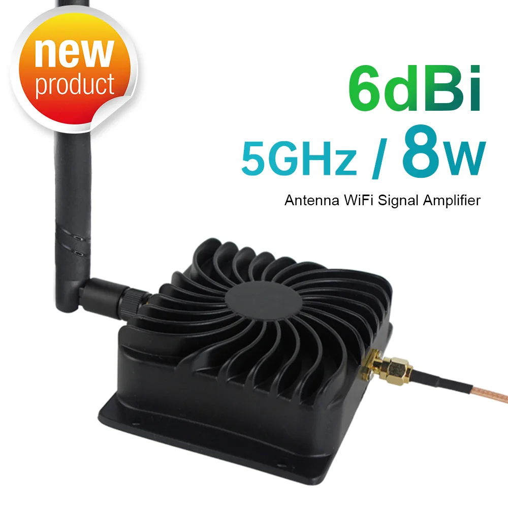 8W High Power WiFi Signal Amplifier Booster 5GHz Wireless Repeater for Router AP Wireless Network Card