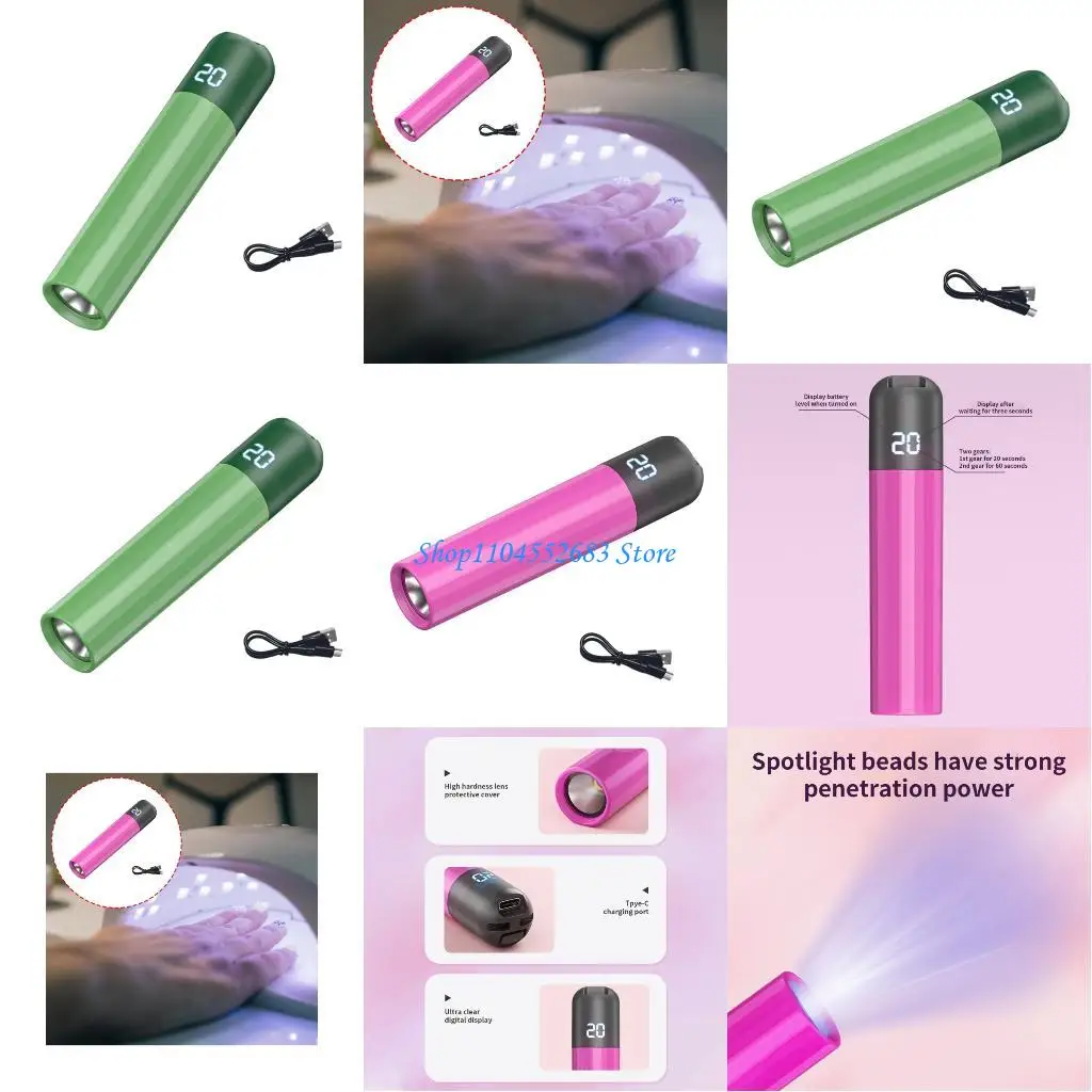 Y6GD السفر مسمار علاج ضوء ABS الجسم قابلة للشحن مصباح محمول مصباح مسمار قابل لإعادة الشحن مسمار علاج ضوء ABS الملمس #1