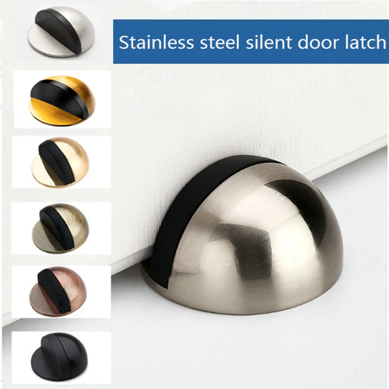 

Нержавеющая сталь 304, полумесяц, напольный дверной упор без гвоздей, предотвращающий столкновение, скрытые неперфорированные наклейки, комплект овальных твердых дверей