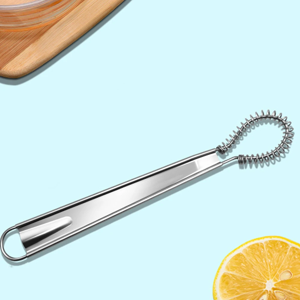 

1pc Stainless Steel Spring Whisk Egg Beater Handheld Kitchen Tool Frothing Milk Mixer Sauce Foamer Small Baking Whisk