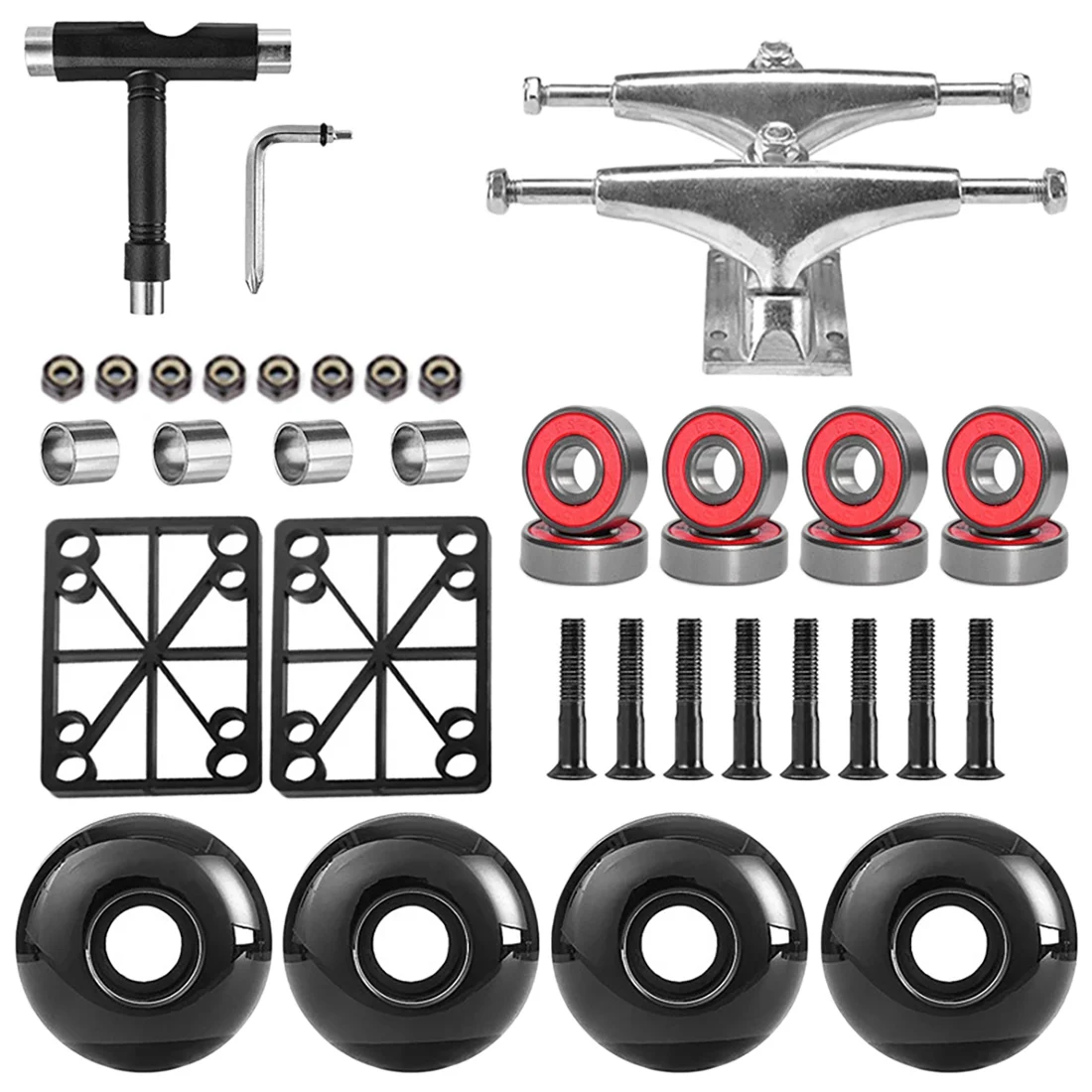 

For 5232mm Wheels 100A Aluminum Alloy Professional Bridge Skate Board Bracket 5in Skateboard Trucks Accessories