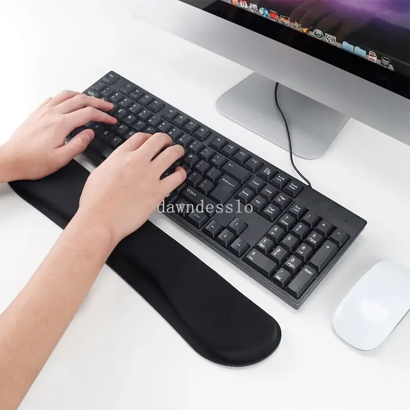 Keyboard Wrist Rest Pad Mouse Pad Memory Foam Superfine Fibre for PC Computer Gaming Keyboard Raised Platform Hands