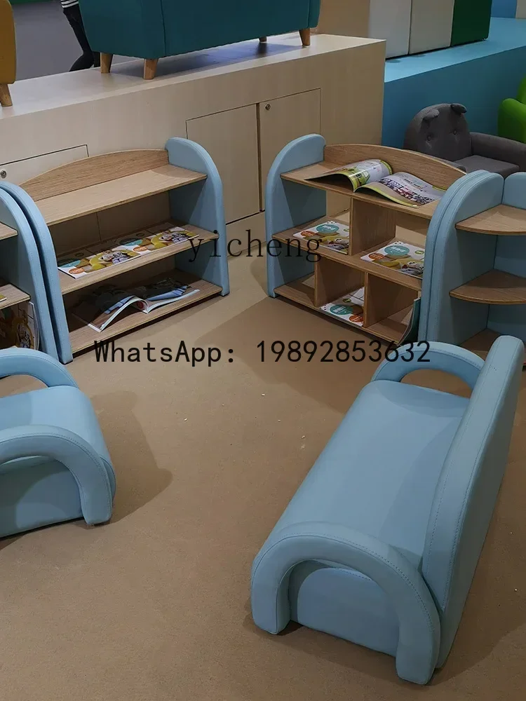 AH رياض الأطفال فئة صغيرة لينة حقيبة التقسيم خزانة لعبة خزانة تجميعها خزانة القراءة #5