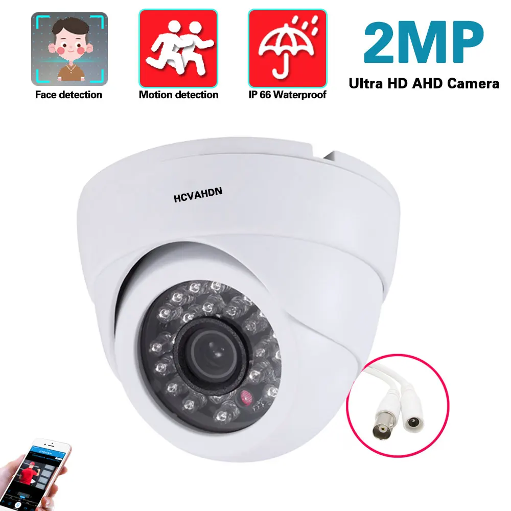 AHD Outside Camera Security Home Mini Analog Camera Indoor Outdoor Dome CCTV Surveillance Cameras Infrared Night Vision 1080p