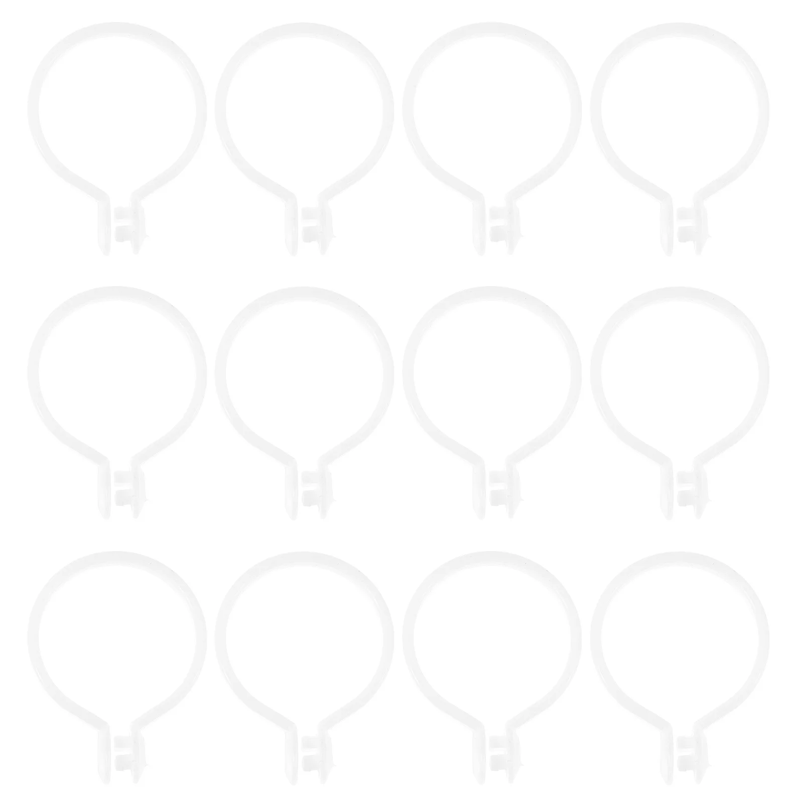 

30pcs Plastic Curtain Rings Sturdy Sliding Replacement Hooks For Drapes Shower Bathroom Hanging Universal Rods Fixing Circles