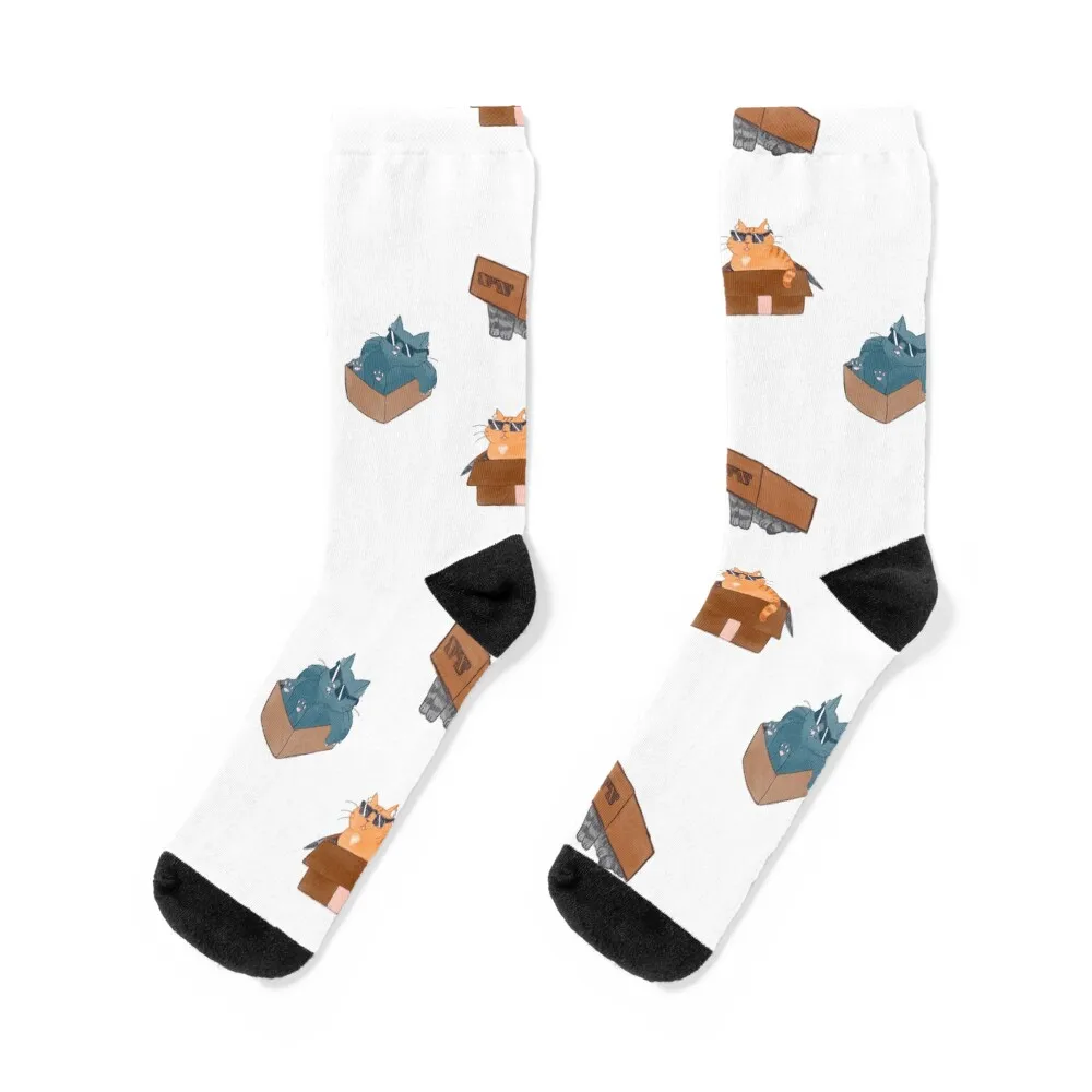 

Box Cats Socks crazy Hiking boots winter gifts Men's Socks Man Women's