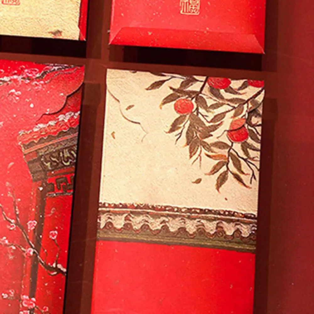 Cat Pattern Forbidden City Red Envelope Blessings Printing Thickened Lucky Money Bag Paper Rectangular HongBao Birthday