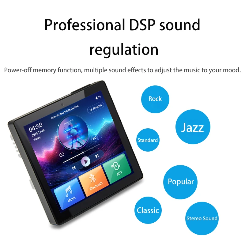 86E New 4inch Multi Language Amplificador Music Player Stereo Sound Control Panel Bluetos FM AUX Usb Sd in Wall Amplifier