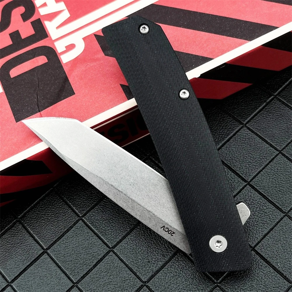 Portable BM 601 Folding Knife CPM-20CV Tanto Blade Black G10 Handle Easy To Carry Outdoor Hunting Hiking Pocket Knife - view 4