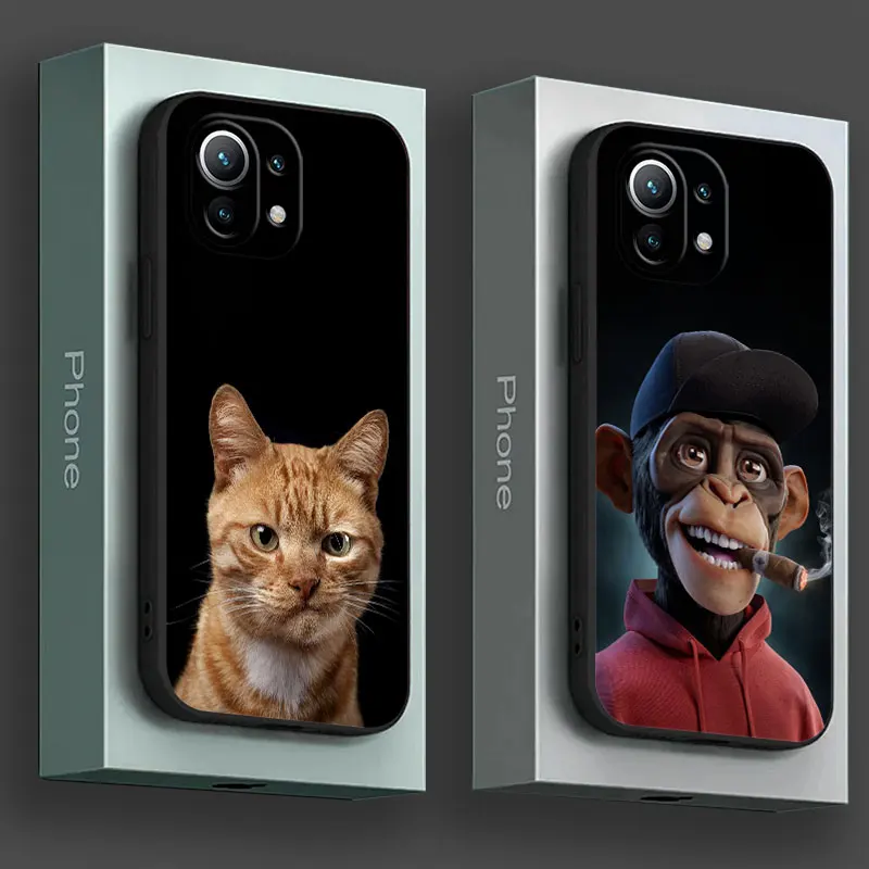 

Cat Monkey Mother Cow Horse Tiger Phone Case For Xiaomi 14T 13T 12T 11T 10T 14 Pro 11 Lite Poco X3 X5 X6 M5 F5 F6 Pro Soft Cover