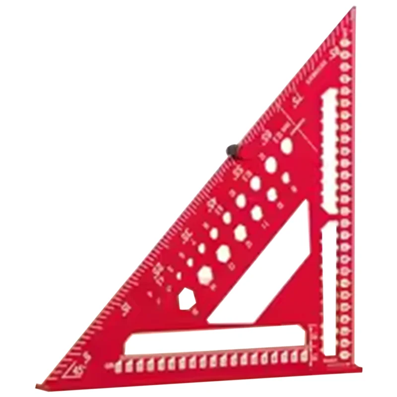 ABZV-Righello triangolare Strumento per la lavorazione del legno multi-angolo con perno di posizionamento Funzionalità di marcatura per tracciatura ad angolo retto ad alta precisione