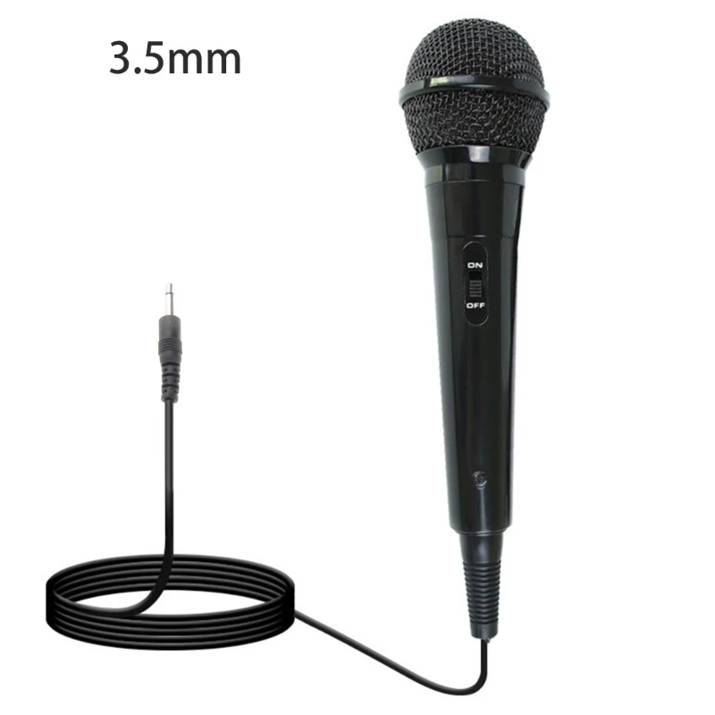 Dynamic Microphone with 200cm Cable ON/Off Handheld Microphone for Karaoke Singing, Speech, Wedding