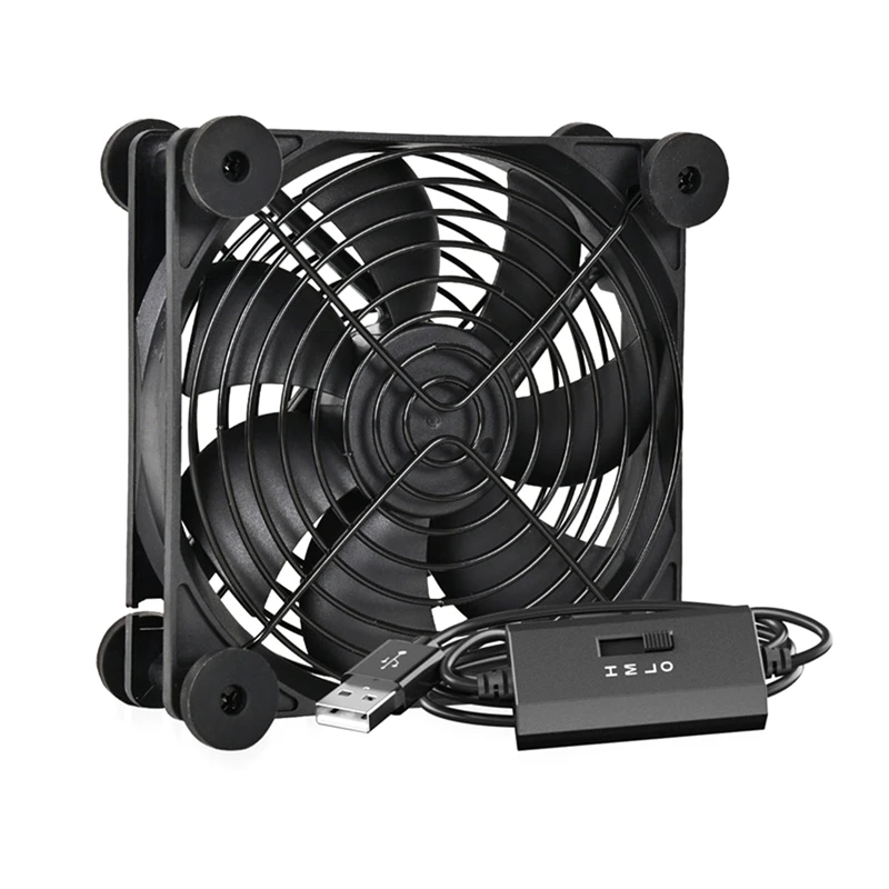 120mm 5V USB Exhaust Cooling Fan with Metal Mesh for Router TV-Box Hot Sale in Stock