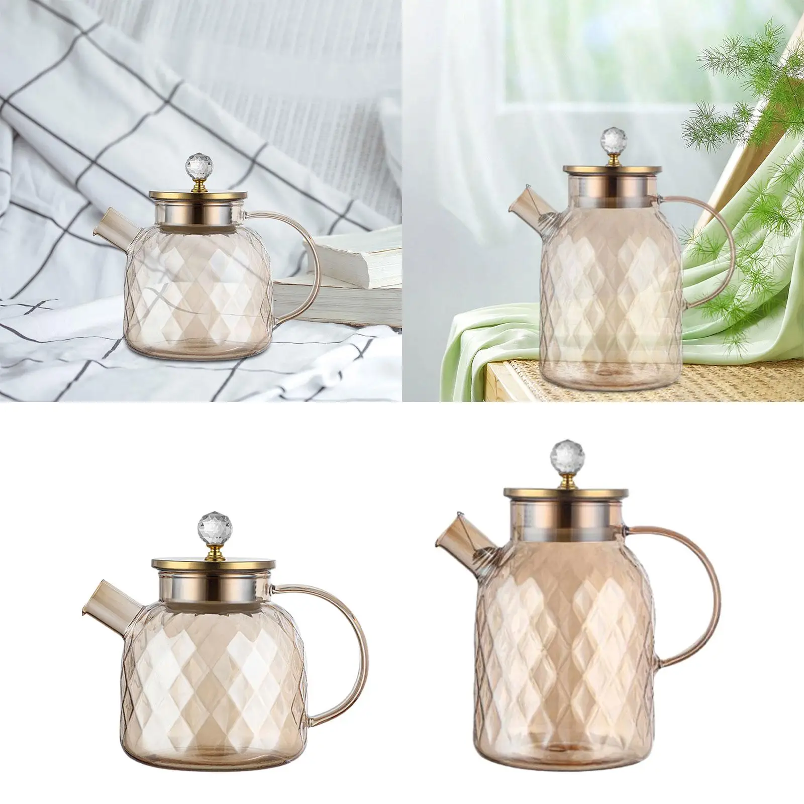 Juice Jug Container Comfortable Handle Durable Water Carafe Tea Pot Kettle for Coffee Cold or Hot Beverage Juice Milk Family