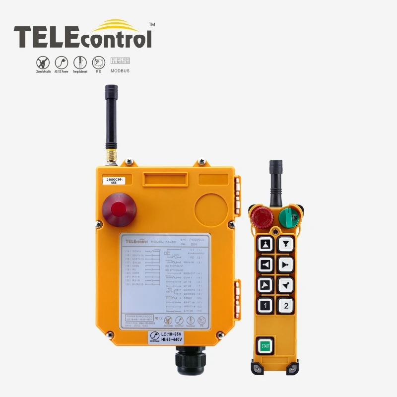 2T1R 1T1R TELEcontrol UTING F24-8D Industrial Wireless Radio remote controller switch speed control Hoist Crane Lift Crane