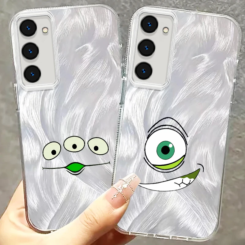 Cartoon Anime Three Eyes For Samsung S24 S23 S21 FE Plus Ultra A03 A25 A23 A22 A21S A15 A14 A12 5G Feather Yarn Soft Phone Case