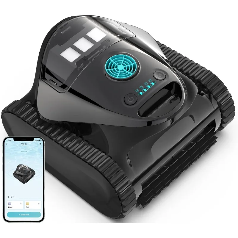 C1 Cordless Robotic Pool Cleaner with 180Mins, Wall Climbing & Waterline Cleaning, Long Runtime, Dual Layers, Automatic