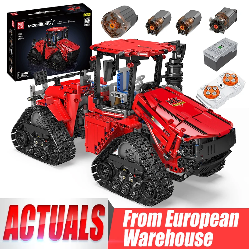 Mould King 18020 Jouets de Voiture Technique MOC-35270 APP&RC Tracteur à Chenilles Pneumatique Ensemble de Briques de Construction Cadeau de Noël pour Enfants
