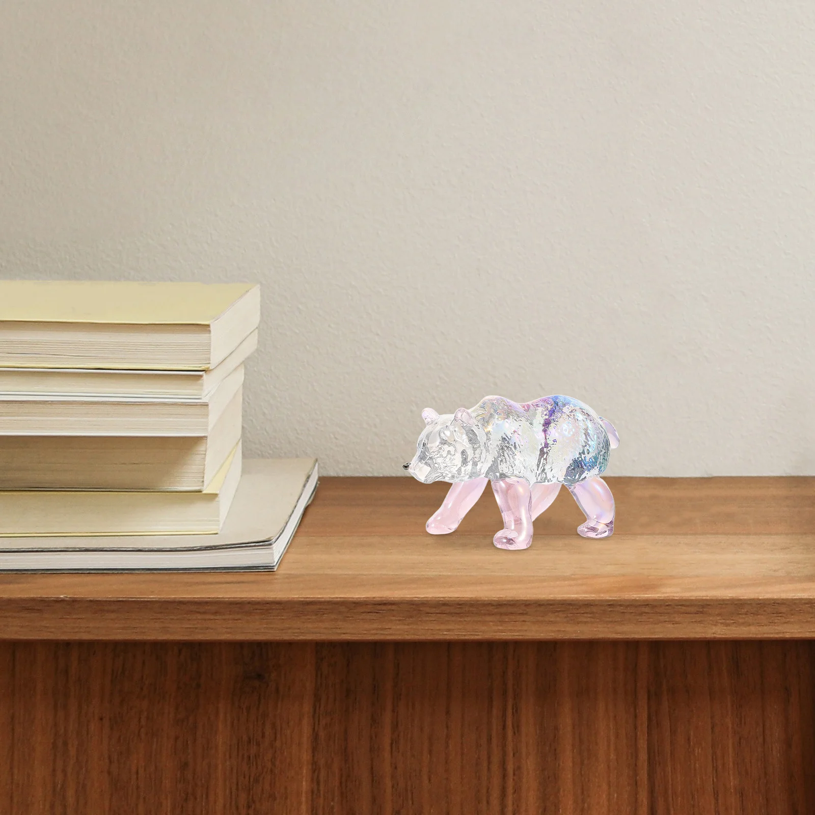 

Crystal Bear Clear Small Arctic Animal Sculpture Table Centerpiece Desktop Decoration Home Office Bear Ornaments