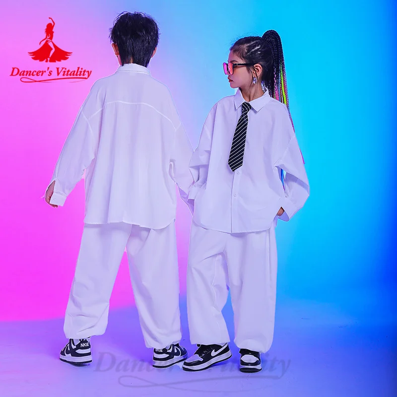 Street Dance Costumes Children's Fashion Hip-hop Locking Poping Dancing Clothing Boys' and Girls' Jazz Dance Performance Suit