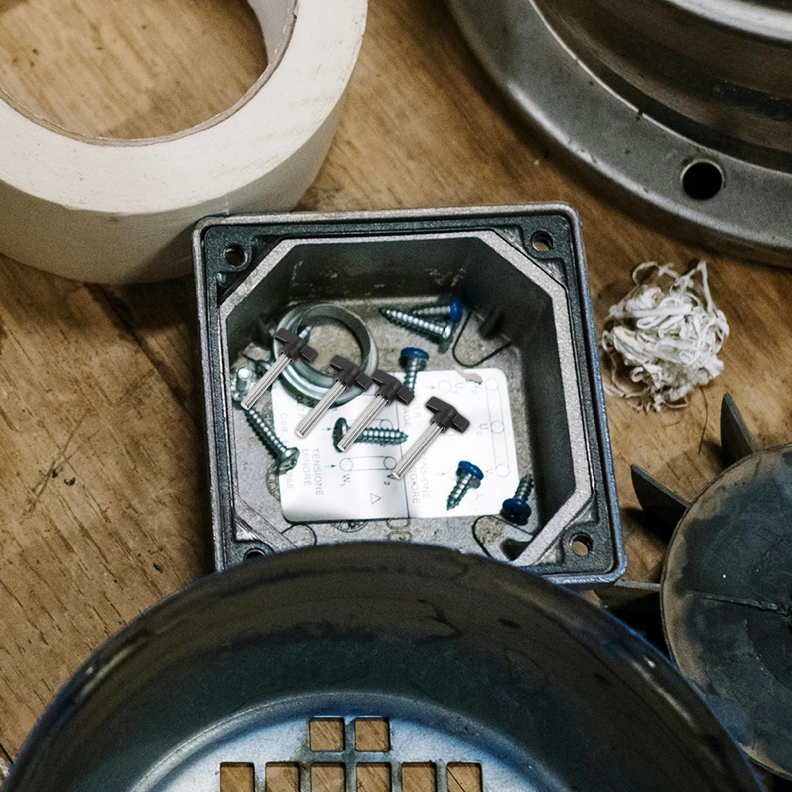 

5 Pcs Plastic Hand Screws with Handle Thumb Knobs Kitchen Cabinet Nut Carbon Steel