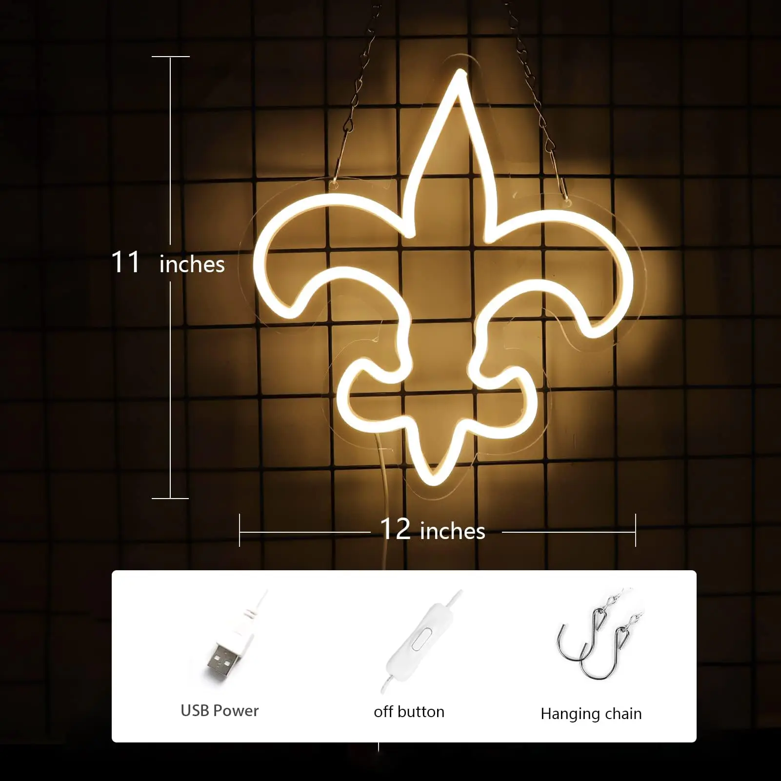 Saints Neon Sign Bar Pub Party Football Team Logo، أضواء نيون LED للرجال الكهف، سهلة التعليق، غرفة ألعاب جدار المكتب، USB